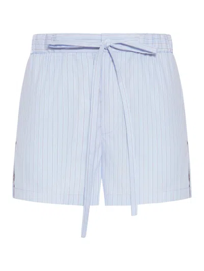Gucci Women Pant Striped Light Popeline In Blue