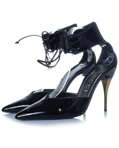 Pre-owned Gucci Women's Patent Calf Leather Miranda Pump (authentic Pre-loved)