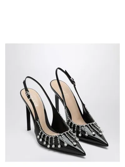 Gucci Women's Patent Leather Pump With Crystal Chain