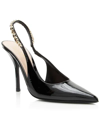 Gucci Signoria Patent Slingback Pump In Black