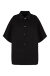 Gucci Reversible Wool And Silk Coat In Black