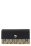 Gucci Logo Leather Wallet In Black