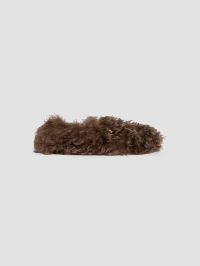 Gucci Women's Pierre Shearling Loafers In Brown