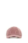 Gucci Corduroy Baseball Cap Adjustable Strap Curved Brim In Pink