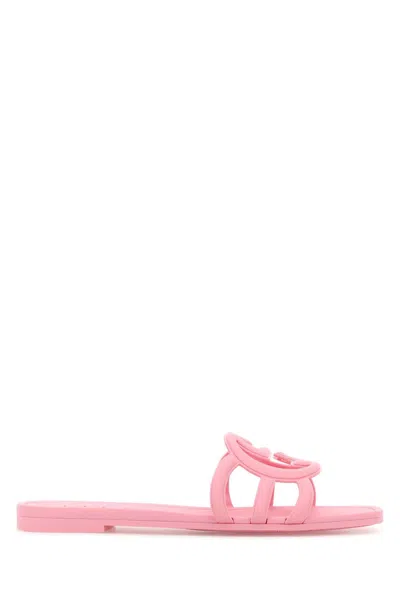 Gucci Women Pink Rubber Slippers