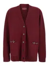 Gucci Wool And Cashmere V-necked Cardigan In Multi