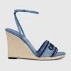 Gucci Women's Platform Espadrille In Blue