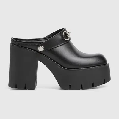 Gucci Women's Platform Mule With Horsebit In Black
