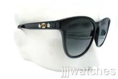 Pre-owned Gucci Women Polished Black Gray Gradient Sunglasses Gg0232sk 001 $495