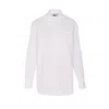 Gucci Women Popeline Shirt With Relief Logo In White