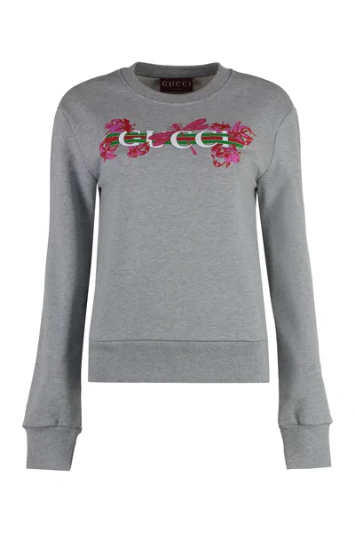 GUCCI WOMEN'S PRINTED COTTON SWEATSHIRT