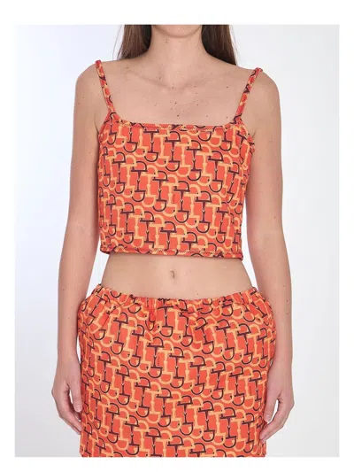 GUCCI WOMEN'S PRINTED CROP TOP