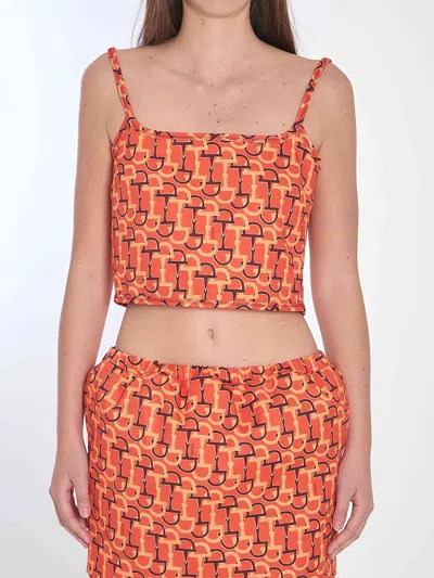 GUCCI GUCCI WOMEN PRINTED CROP TOP