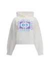Gucci Women Printed Cotton Hoodie In White