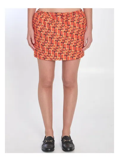 GUCCI WOMEN'S PRINTED MINI SKIRT