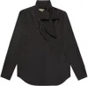 GUCCI WOMEN'S PRINTED SILK BLOUSE TOP