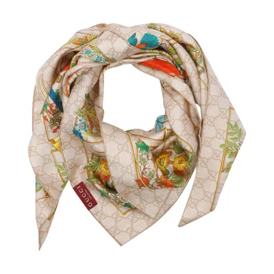 Gucci Women Printed Silk Carre' In Multi