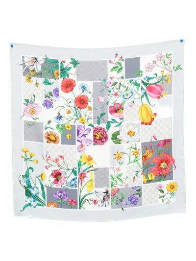 Gucci Women Printed Silk Foulard In Multi