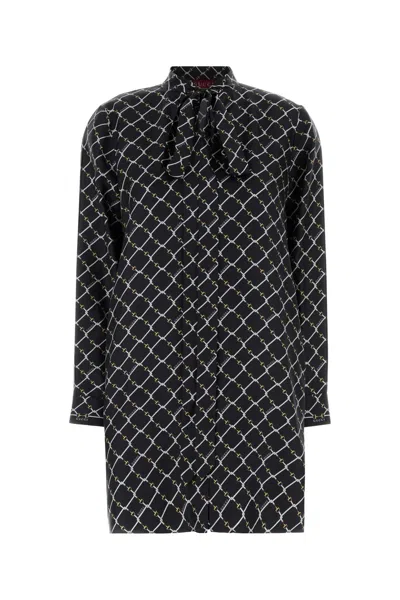 Gucci Women Printed Silk Mini Dress In Multi