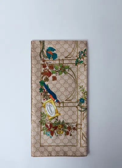 Gucci Women Printed Silk Scarf In Cream