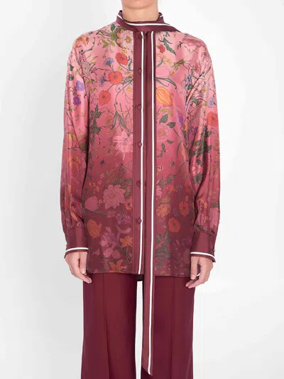 GUCCI GUCCI WOMEN PRINTED SILK SHIRT