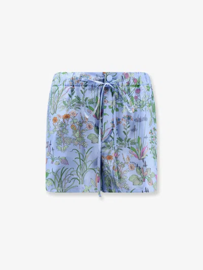 Gucci Floral-print Drawstring Shorts In Multi
