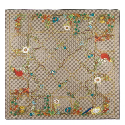 GUCCI GUCCI WOMEN PRINTED SILK TWILL CARRE'
