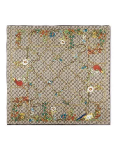 Gucci Women Printed Silk Twill Scarf In Multi