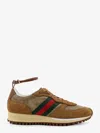 Gucci Women Re-motion Suede Low-top Sneakers In Brown