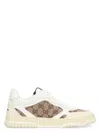 Gucci Re-web Leather And Original Gg Fabric Sneakers In White