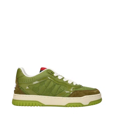 Gucci Women's Re Web Sneakers Green Fabric