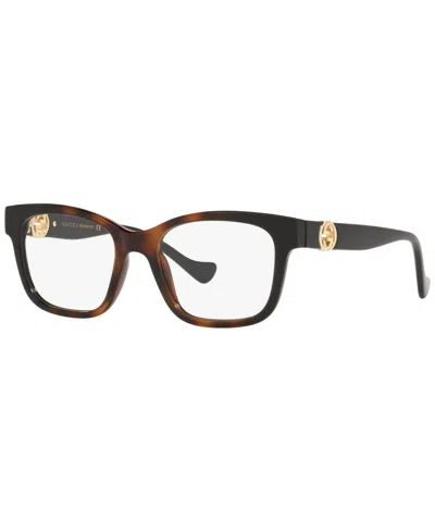 Gucci Women's Rectangle Eyeglasses, Gc00163251-x In Brown