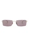 Gucci Women Rectangular Shape Sunglasses In Purple