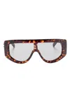 Gucci Women Rectangular Shape Sunglasses In Brown