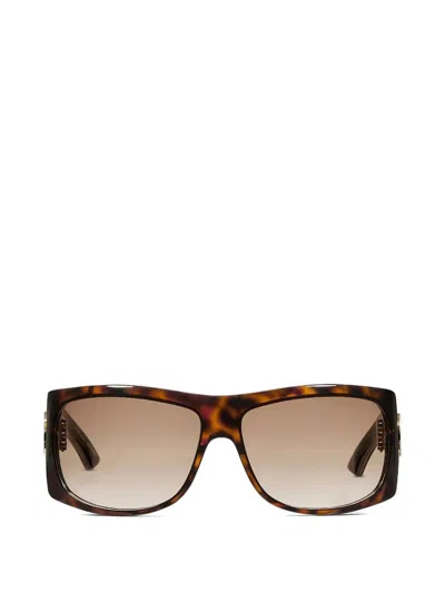 Gucci Women Rectangular Shape Sunglasses In Brown