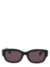 Gucci Double G Rectangle-frame Sunglasses In Black