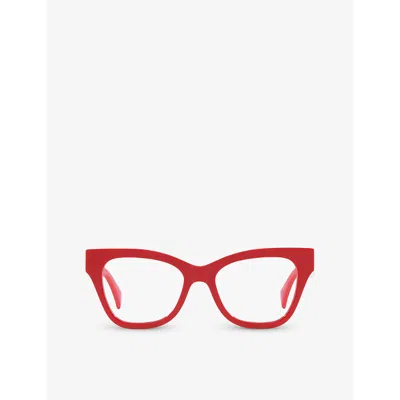 Gucci Womens Red Gg1133o Cat-eye Frame Acetate Glasses
