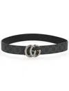 Gucci Reversible Belt Gg Marmont In Black