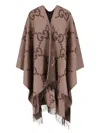 Gucci Women Reversible Cape "jumbo Gg" In Brown