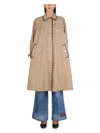Gucci Reversible Women's Jacket With Pointed Collar In Beige