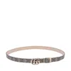 Gucci Women Reversible Gg Marmont Thin Belt In Neutral