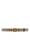 Gucci Women Reversible Gg Marmont Belt In Brown