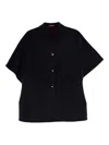 Gucci Reversible Wool Silk Coat In Black