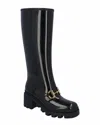 Gucci Women's Rubber Knee-high Boot (authentic Pre-loved) In Black
