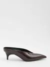 Gucci Women Sabot 97 In Glossy Patent Leather In Brown