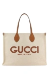Gucci Logo-print Tote Bag In Brown