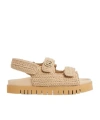 Gucci Women's Sandal With Double G In Sand