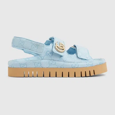 Gucci Women's Sandal With Double G In Blue