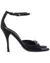 Gucci Women's Satin Crystal-embellished Open-toe Sandal (authentic Pre-loved) In Black