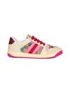 Gucci Screener Trainer In Gg Fabric And Multicolour Details Women In Multi